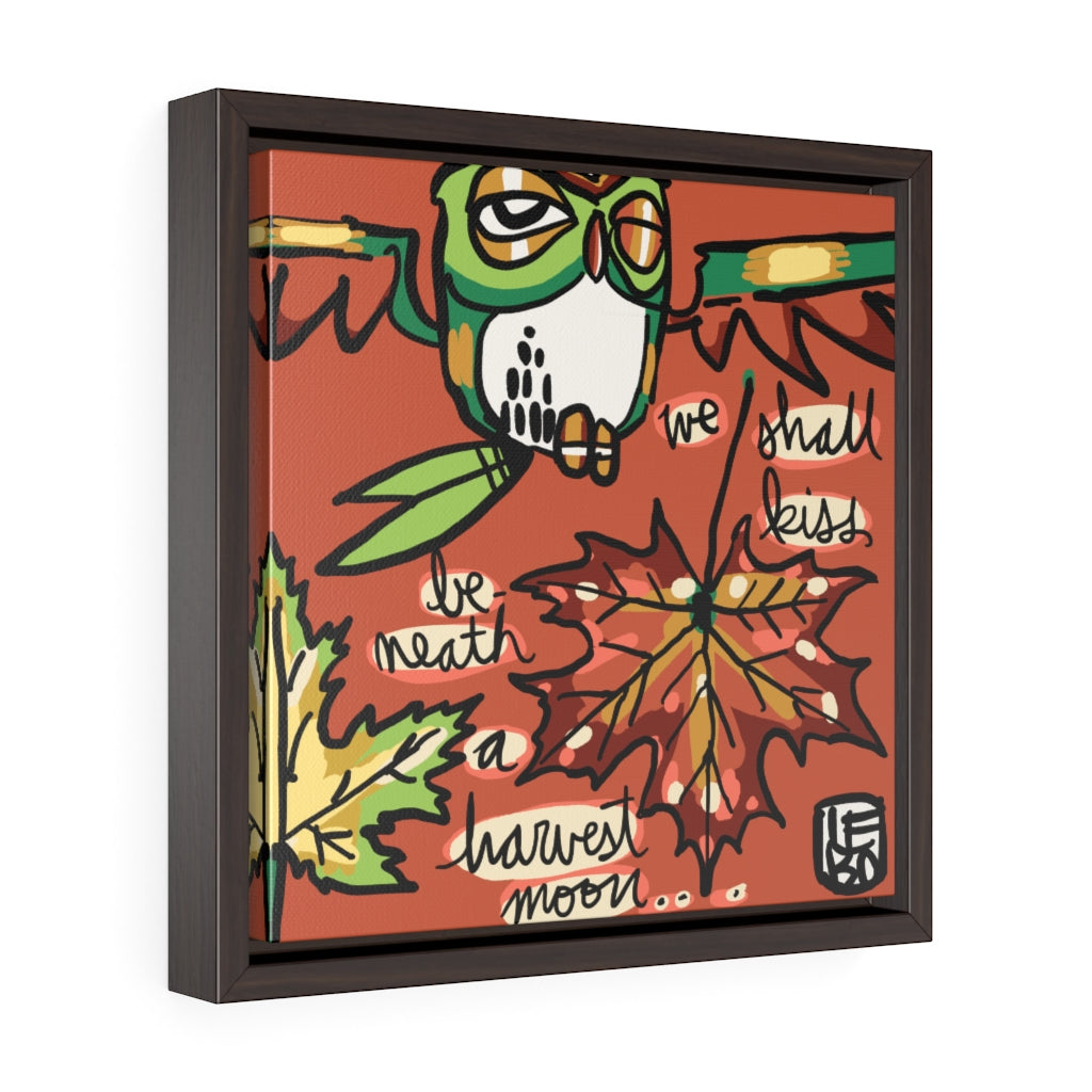 We Shall Kiss Beneath a Harvest Moon - Lebo Framed Premium Gallery Wrap Canvas